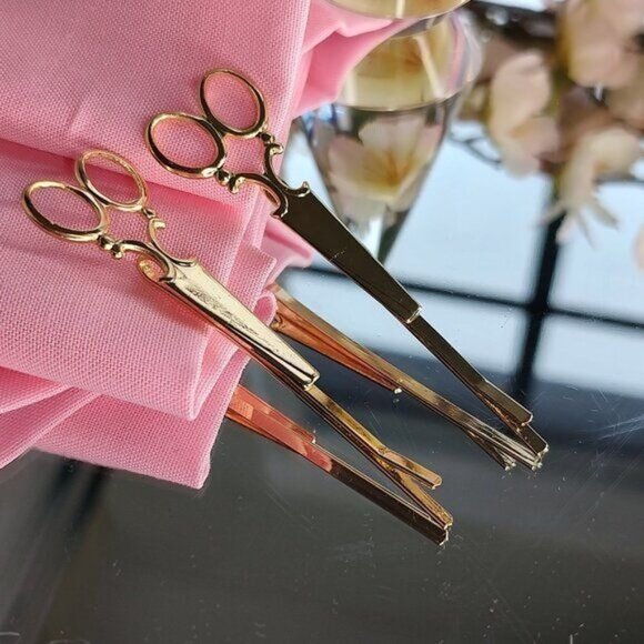 Boutique Accessories - Hair Clips Gold Scissors set of 2  Hair Pin Novelty